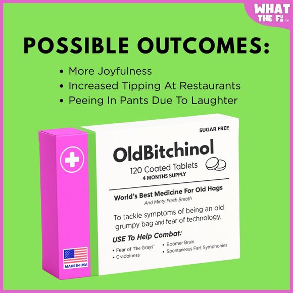 Novelty Prank Medicine Box OldBitchinol Funny Prescription Gag Gift Exchange - Picture 5 of 10